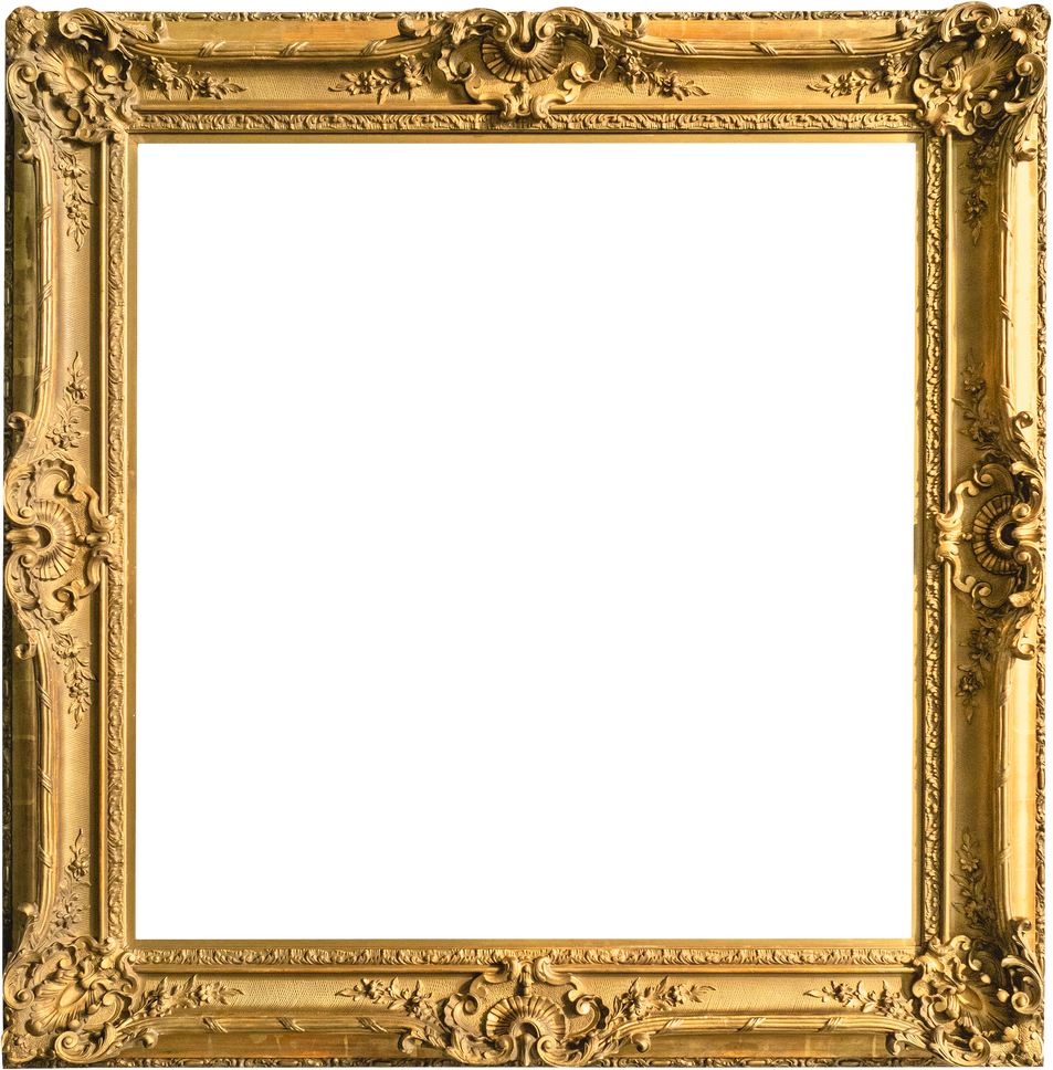 Gold Vintage Frame Cutout